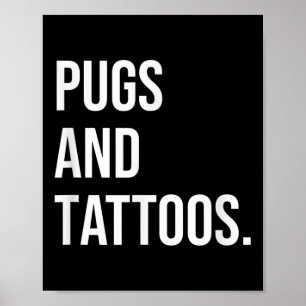 Poster Carlins Et Tatouages Propriétaire Du Carlin Chien