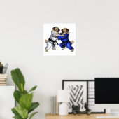 Poster Carlins lutteurs Jiu-Jitsu (Bureau à domicile)