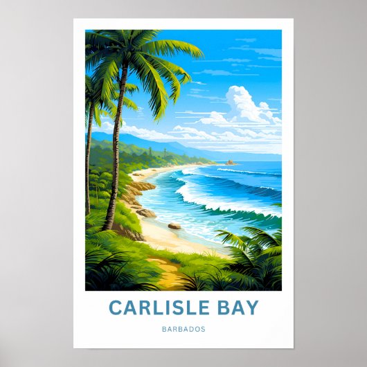 Poster Carlisle Bay Barbados Travel Imprimer (Devant)
