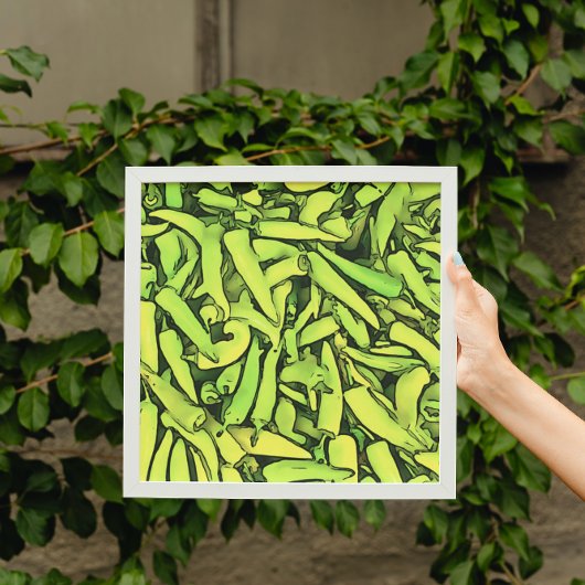 Poster Carliston Banana Peppers Black Outline Art