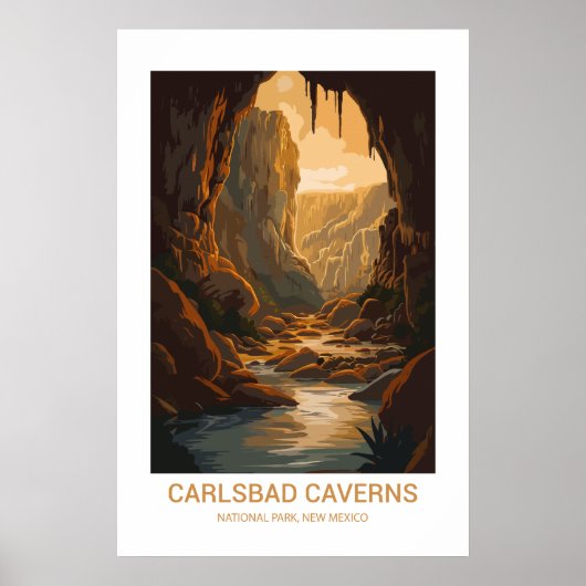 Poster Carlsbad Caverns National Park Nouveau-Mexique USA (Devant)