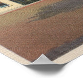 Poster Carmel, CA - Scène de rue avec arbres et magasins (Coin)