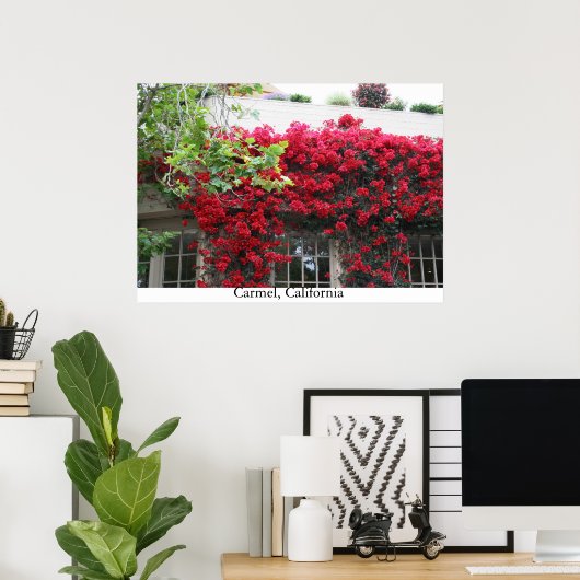 Poster Carmel en fleurs (Bureau à domicile)