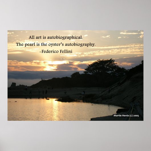 Poster Carmel Sunset Pine - Federico Fellini (Devant)