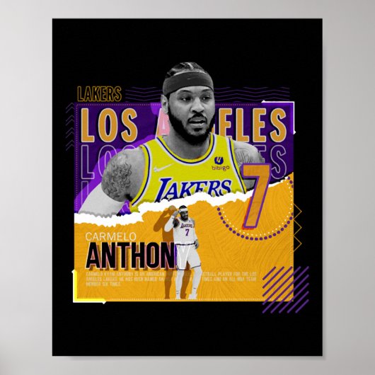 Poster Carmelo-anthony -basketball-papier-affiche-lakers (Devant)