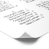 Poster Carmen Blue Destination Mariage Carte de siège (Coin)