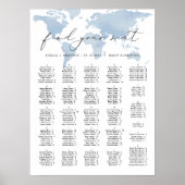 Poster Carmen Blue Destination Mariage Carte de siège (Devant)