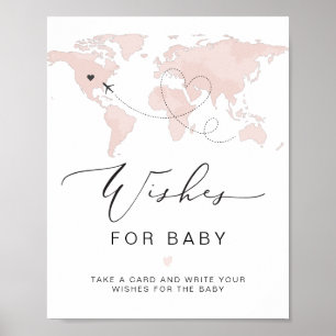Poster CARMEN Carte rose Aventure Bébé Voeux pour bébé