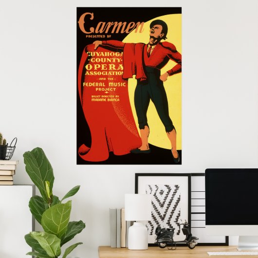 Poster Carmen, l'Opéra (Bureau à domicile)
