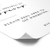 Poster Carnation Choisir un siège pas un panneau Mariage  (Coin)