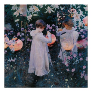Poster Carnation Lily Lily Rose John Singer Sargent Art