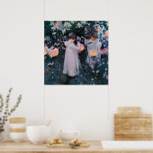 Poster Carnation, Lily, Lily, Rose Par John Singer Sargen (Cuisine)