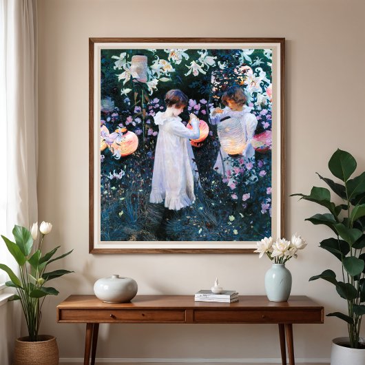 Poster Carnation, Lily, Lily, Rose, Sargent