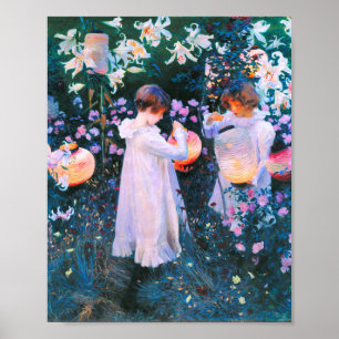 Poster Carnation, Lily, Peinture Rose de John Singent