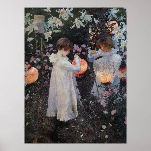 Poster Carnation Lily Rose Sargent Print (Devant)