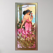 Poster Carnation Portrait Art Nouveau par Alphonse Mucha (Devant)