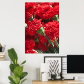 Poster Carnations rouges (Bureau à domicile)