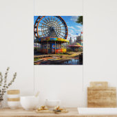 Poster Carnaval abandonné Ferris Wheel Ai art (Cuisine)