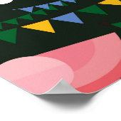 Poster Carnaval brésilien, texture vintage plate. (Coin)