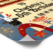 Poster Carnaval coloré Cirque Anniversaire Fête Bienvenue (Coin)