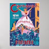 Poster Carnaval de 1936, 22-25 février, Panama (Devant)