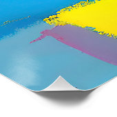 Poster "Carnaval de Cobalt" Art Abstrait (Coin)