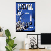 Poster Carnaval de La Havane 1946 Vintage voyage (Bureau à domicile)