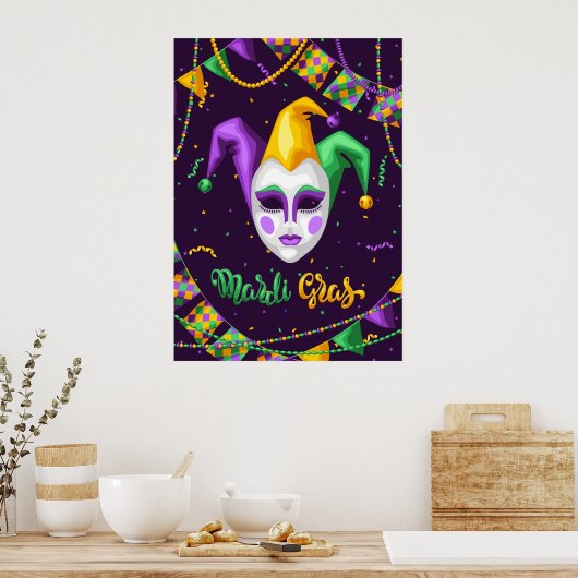 Poster Carnaval de Mardi Gras (Cuisine)