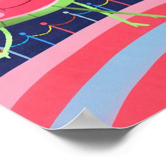 Poster Carnaval de pastèque et de bonbons de coton (Coin)