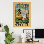 Poster Carnaval du Moyen-Pacifique - Honolulu - 1915 (Bureau à domicile)