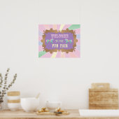 Poster Carnaval - Funfair -Pastel - Anniversaire - Signe (Cuisine)