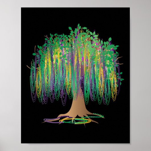 Poster Carnaval Mardi Gras Graphique Mexicain Perle-arbre (Devant)