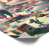 Poster Carnaval Whimsical de l'espace - Rétro-futuriste d (Coin)