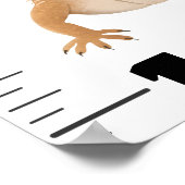 Poster Carnet de croissance des animaux de reptiles drôle (Coin)