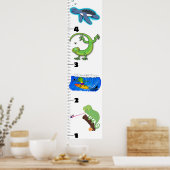 Poster Carnet de croissance des animaux de reptiles drôle (Cuisine)