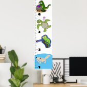 Poster Carnet de croissance des animaux de reptiles drôle (Bureau à domicile)