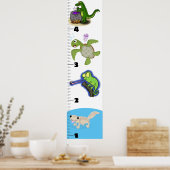 Poster Carnet de croissance des animaux de reptiles drôle (Cuisine)
