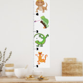 Poster Carnet de croissance des animaux de reptiles drôle (Cuisine)