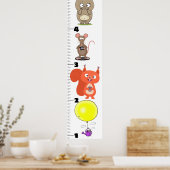 Poster Carnet de croissance des animaux de rongeurs amusa (Cuisine)