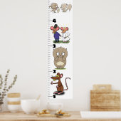 Poster Carnet de croissance des animaux de rongeurs amusa (Cuisine)