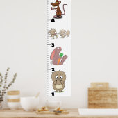 Poster Carnet de croissance des animaux de rongeurs amusa (Cuisine)