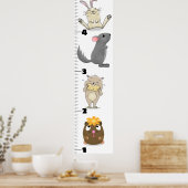 Poster Carnet de croissance des animaux de rongeurs amusa (Cuisine)