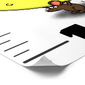 Poster Carnet de croissance des animaux de rongeurs amusa (Coin)