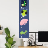 Poster Carnet de croissance des insectes amusants (Bureau à domicile)