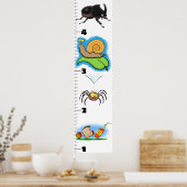 Poster Carnet de croissance des insectes amusants (Cuisine)