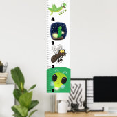 Poster Carnet de croissance des insectes amusants (Bureau à domicile)
