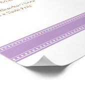Poster Carnet de siège Caroline pour Mariage, Lavender (Coin)