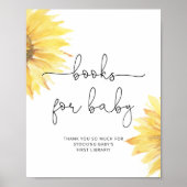 Poster Carnets de tournesol d'aquarelle pour bébé (Devant)
