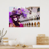 Poster Carnival mask de Venice (Cuisine)