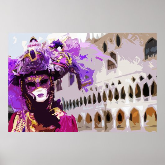 Poster Carnival mask de Venice (Devant)